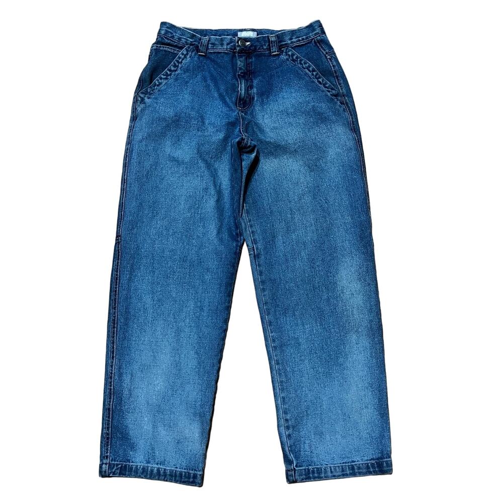 Utility Men's Jeans W32 L30 Baggy Skater Y2K Vintage 100% Cotton Denim Blue